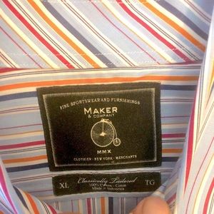 MAKER AND COMPANY! BEAUTIFUL DRESS CASUAL SHIRT! PRISTINE CONDITION!